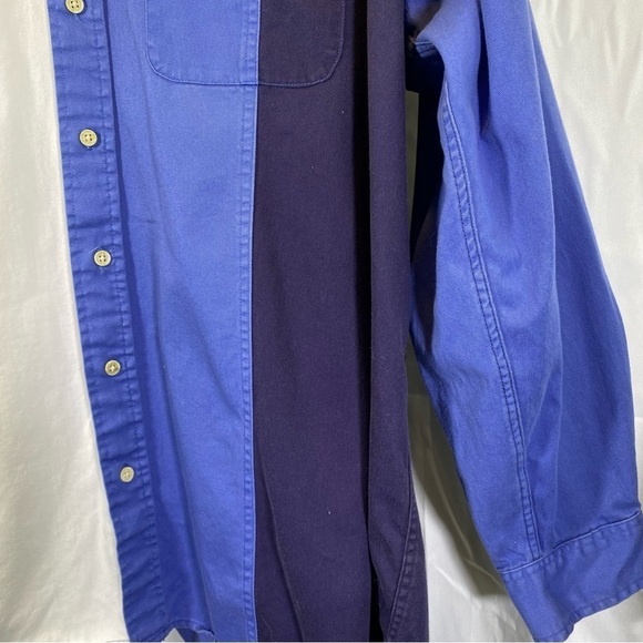 VAN HEUSEN Denim Classics Men's XLT color block long sleeve button down shirt - Picture 5 of 7